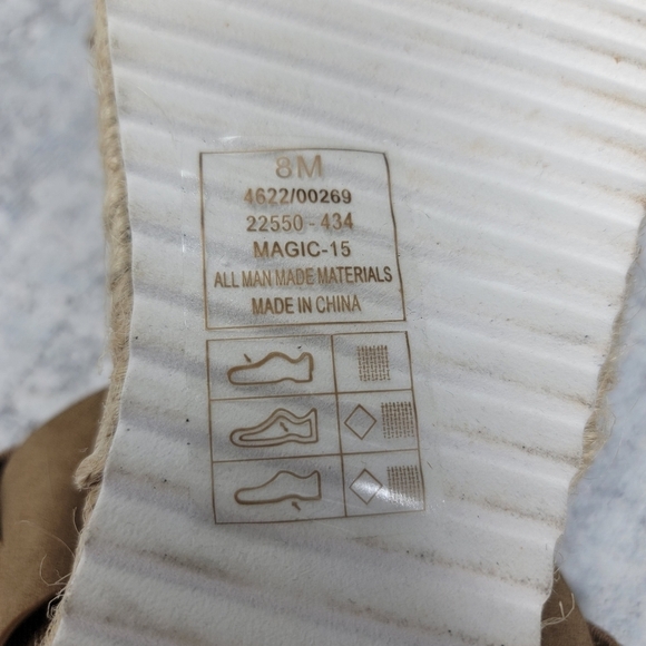 Pierre Dumas | Tan Elastic Strap Platform Sandals Size 8M - Picture 10 of 10